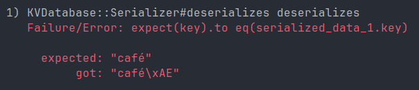 Deserialize tests failing for special characters